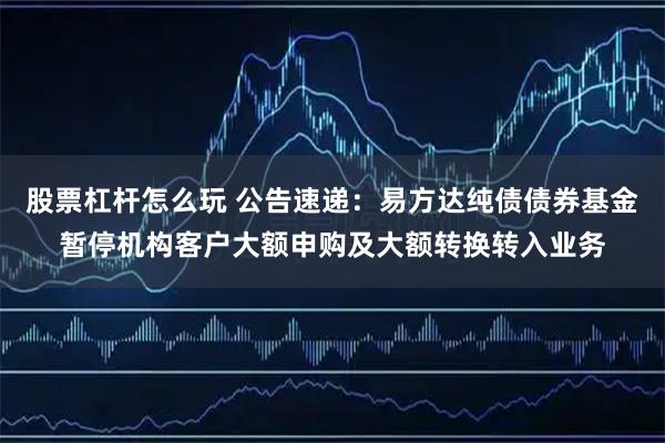 股票杠杆怎么玩 公告速递：易方达纯债债券基金暂停机构客户大额申购及大额转换转入业务
